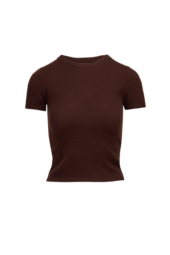 Staud Easy Dark Chocolate Cashmere Sweater - view 1
