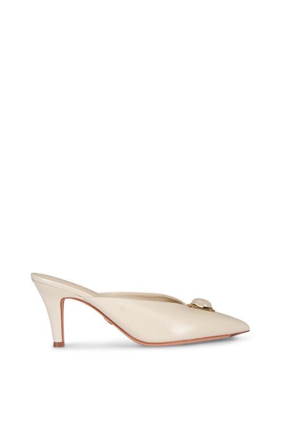 Veronica Beard Rochelle Cabochon Limestone Leather Mule, 75mm - view 2