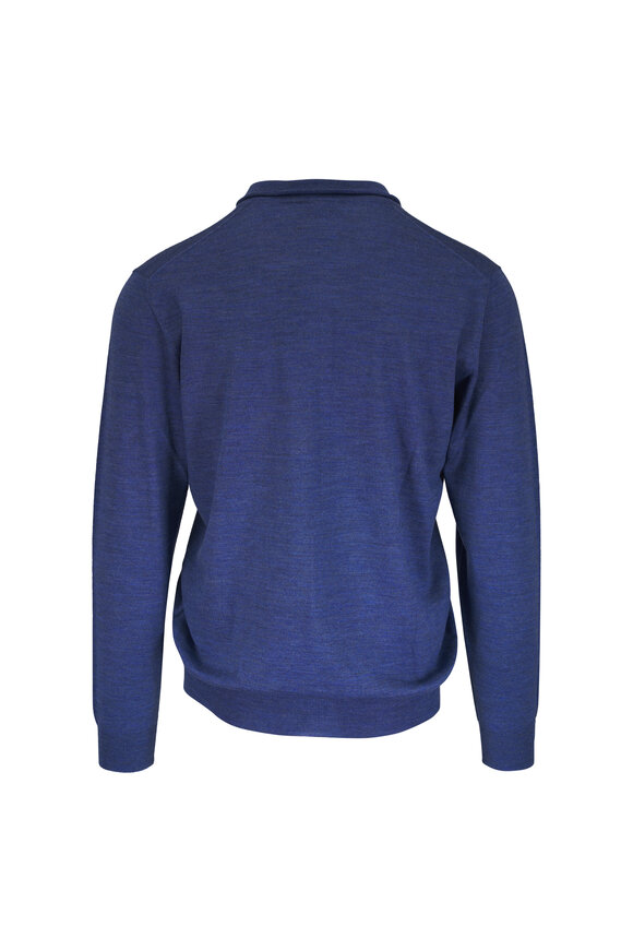 Fedeli Favonio Denim Wool Full-Zip Sweater - view 2