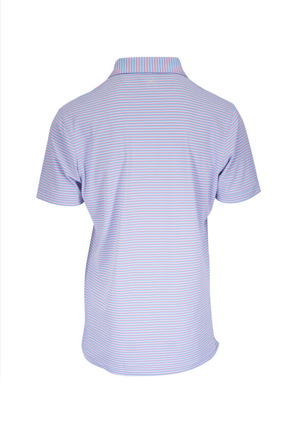 Peter Millar - Tempo Blue Stripe Performance Mesh Polo