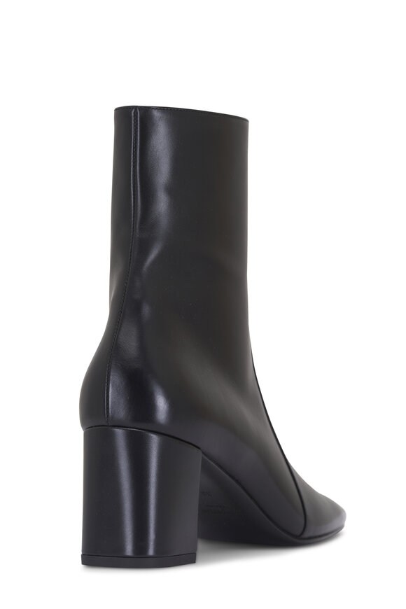 Saint Laurent Rainer Black Leather Short Boot, 75mm - view 4
