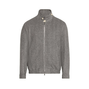 スーツ BRUNELLO CUCINELLI Techno wool carded chevron jacket with mo BRUNELLO CUCINELLI 'chevron wool carded techno jacket' Grey