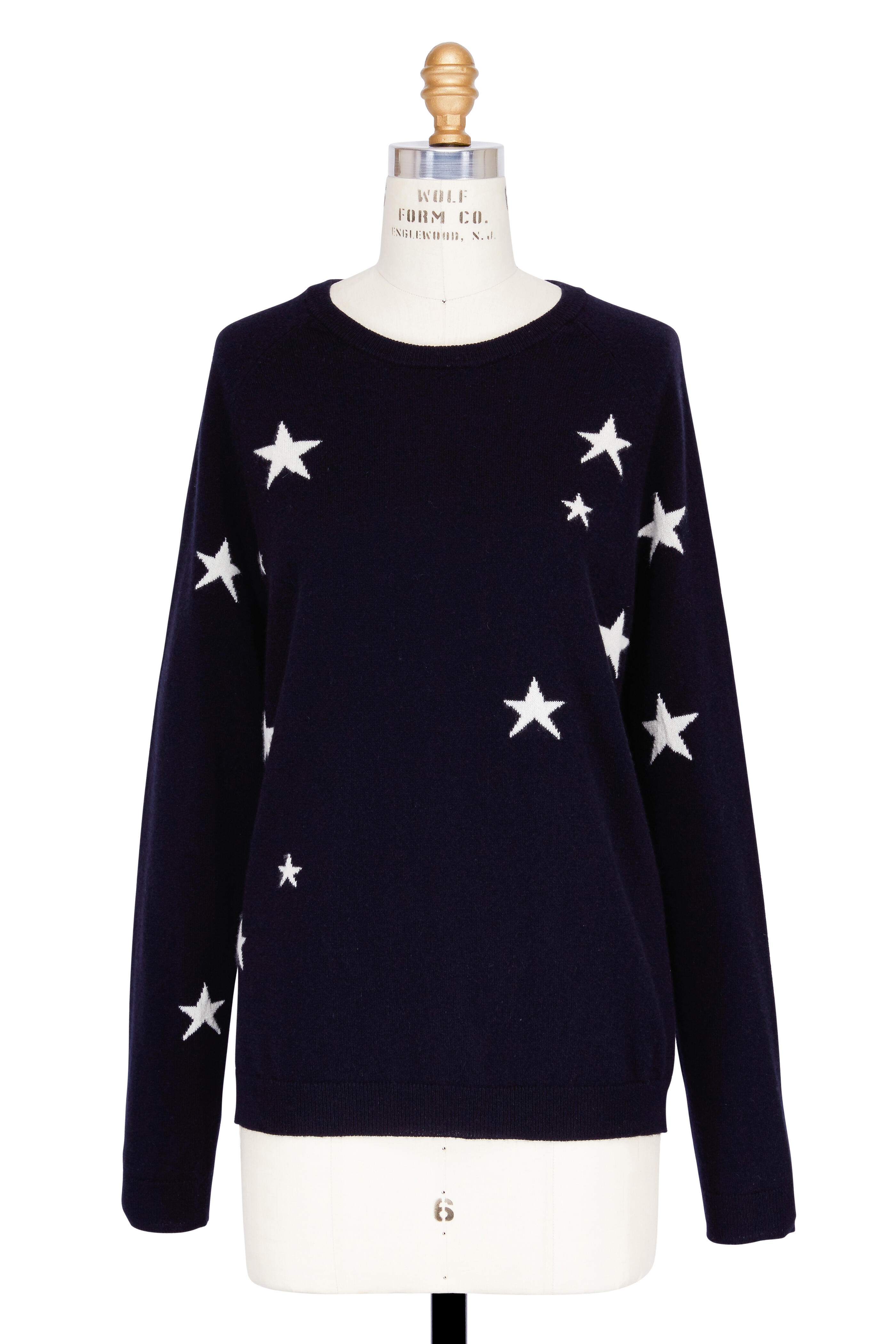 Chinti & Parker - Navy Cashmere Star Sweater