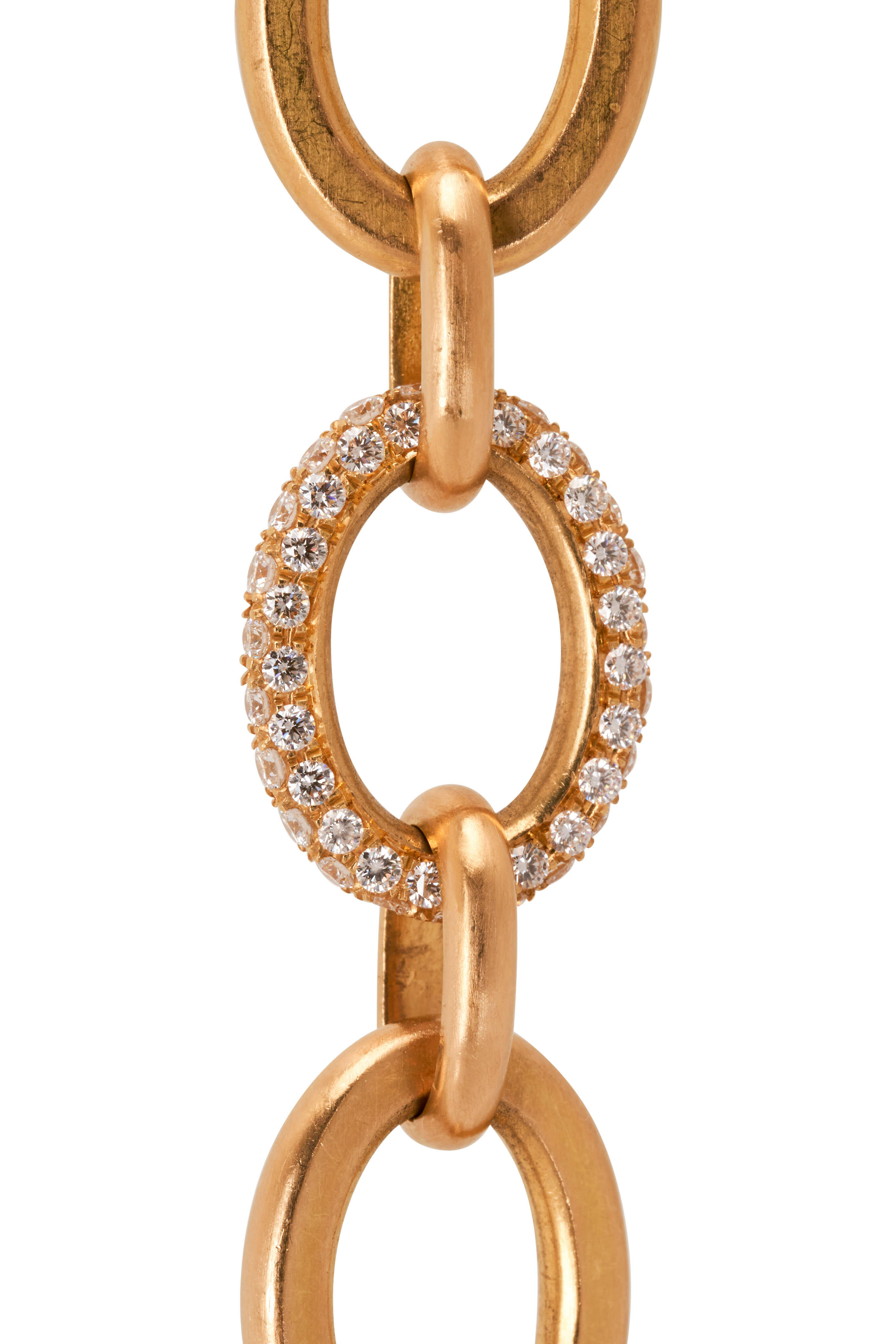 Caroline Ellen Gold and Two Row Pave Diamond Ring