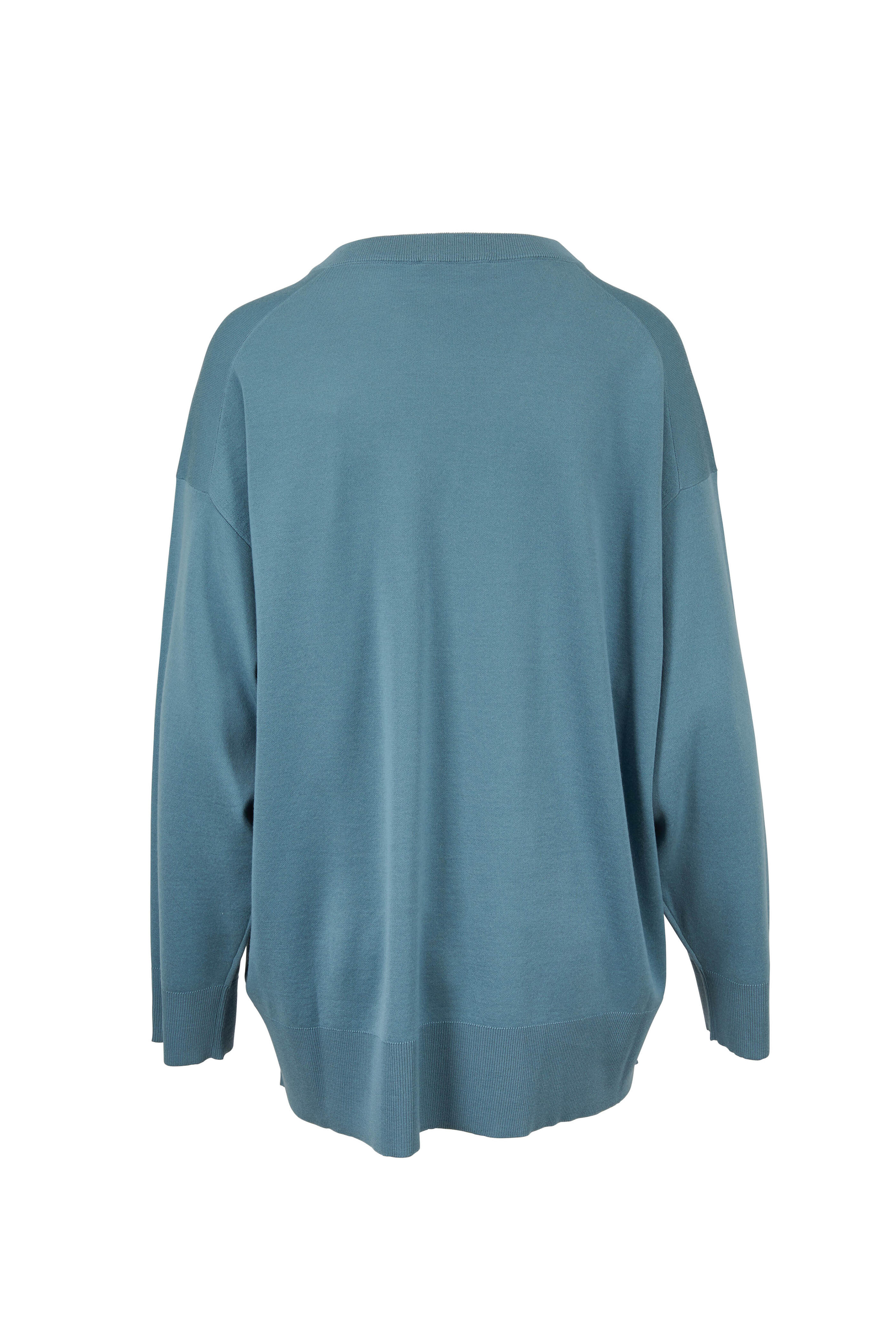 The Row - Sabrina Celestial Blue Relaxed V-Neck Sweater