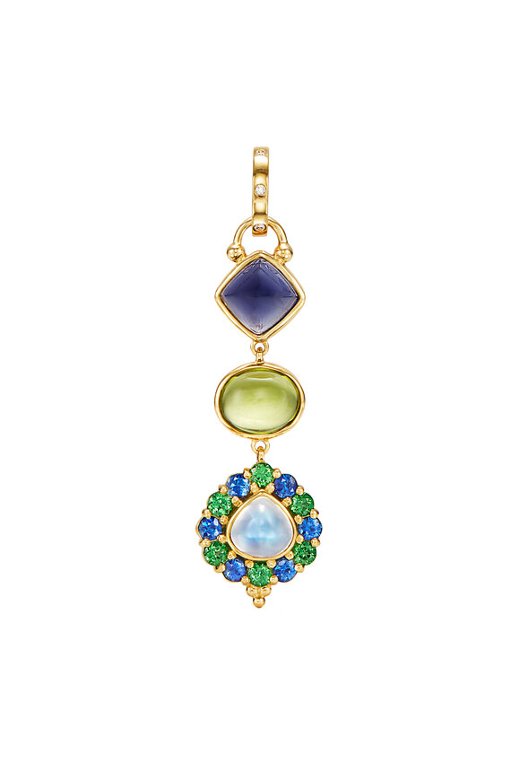 Temple St. Clair 18K Yellow Gold Dreamcatcher Totem Pendant - view 1