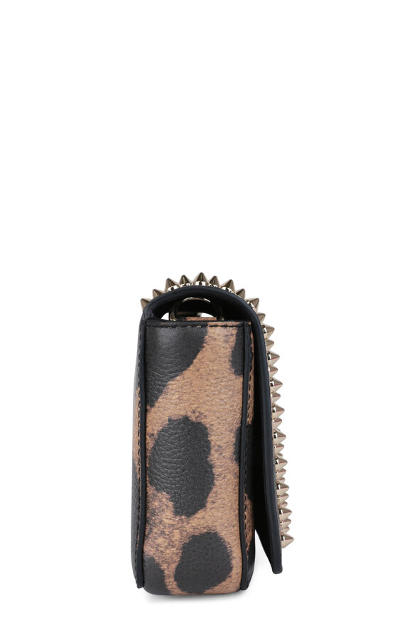 Christian Louboutin - Zoom Leopard Leather Studded Small Crossbody Bag