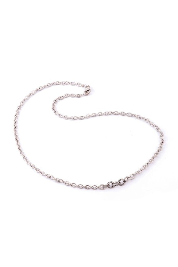Sylva & Cie Diamond Link Chain Necklace