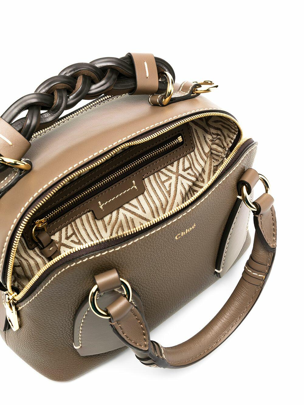 Chloé - Daria Day Brown Textured Leather Small Bag