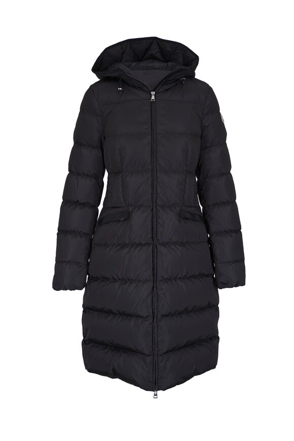 Moncler Avocette Black Long Down Jacket