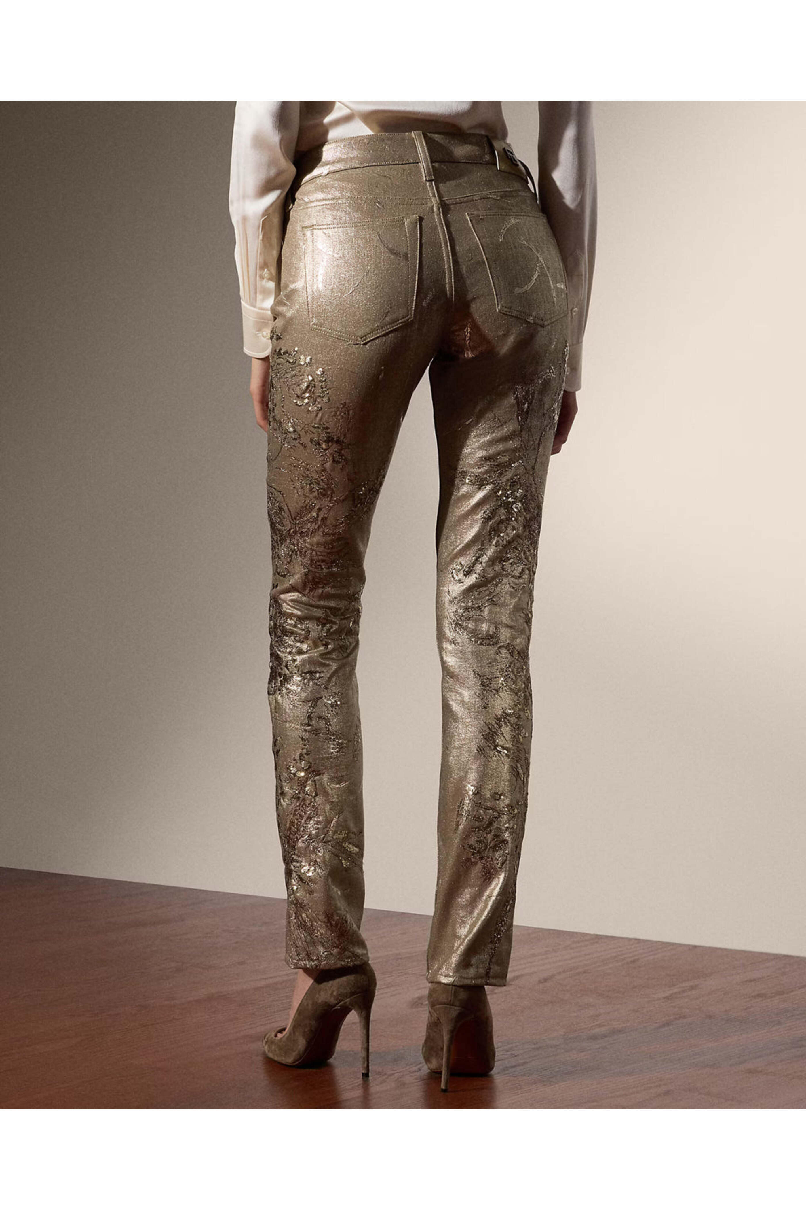 Ralph Lauren - Slim Embellished Skinny Jean in Champagne