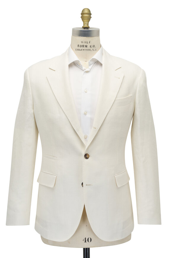 Brunello Cucinelli - Off White Linen, Wool & Silk Sportcoat