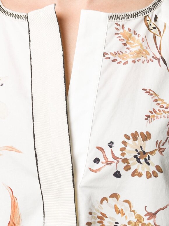 Dorothee Schumacher - White & Brown Printed Floral Dress