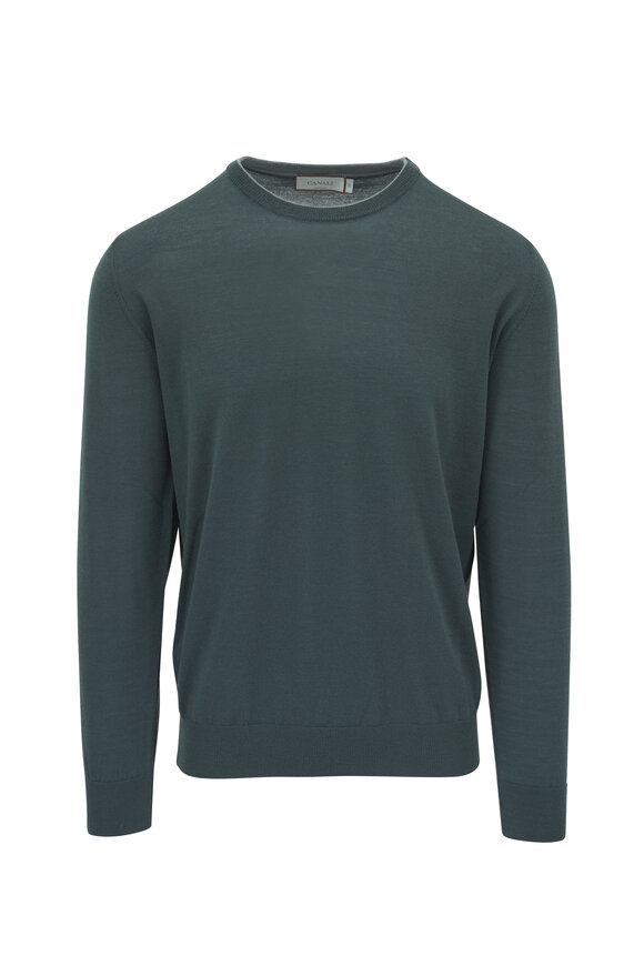 Canali - Olive & Gray Wool Sweater