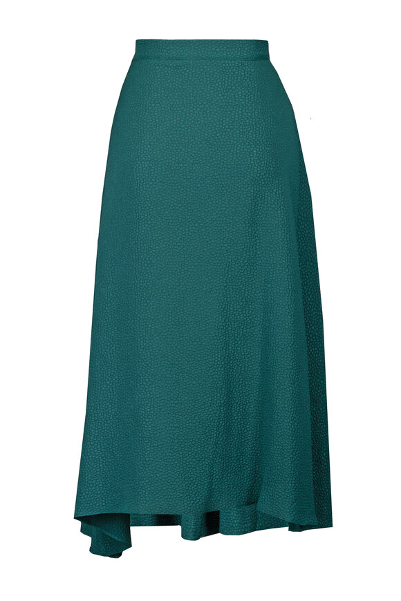 Edeline Lee Noir Green Bubble Midi Skirt - view 2