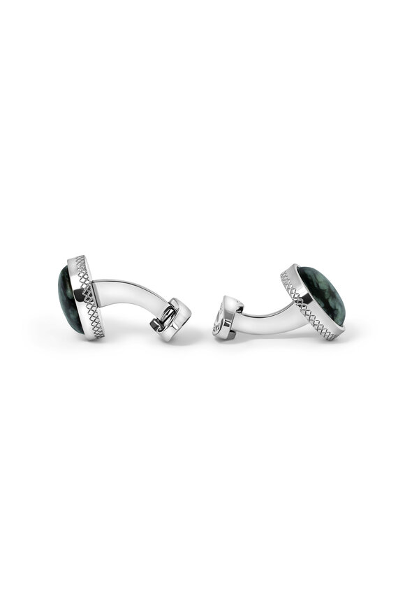 Tateossian - Black Line Stone Titanium Cufflinks