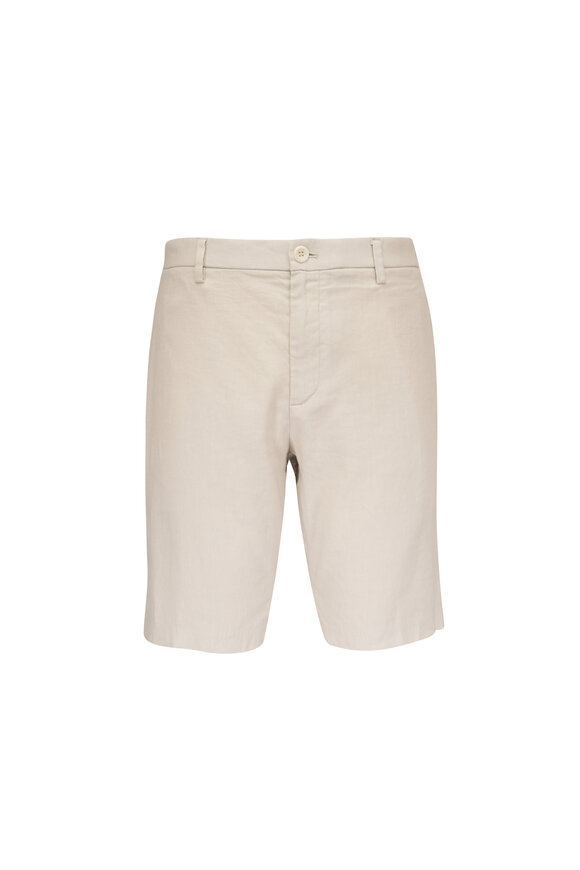Deke Oasis Silver Twill Bermuda Shorts
