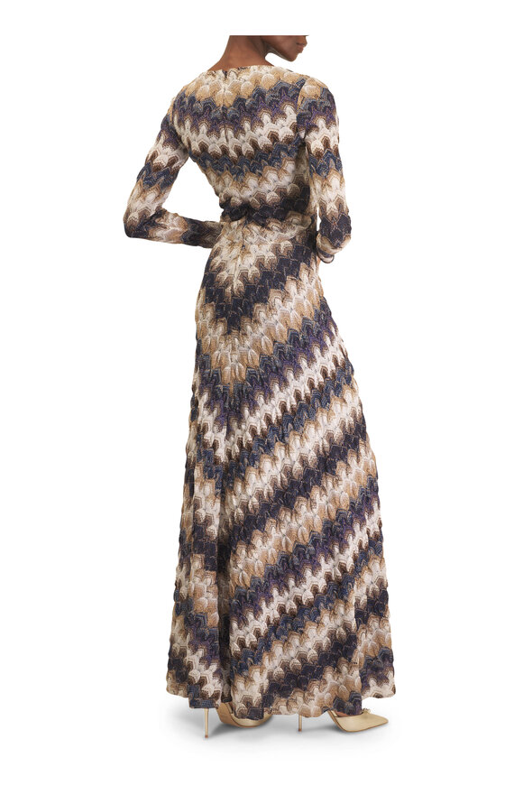 Missoni Lamé Mixed Viscose Maxi Dress - view 4