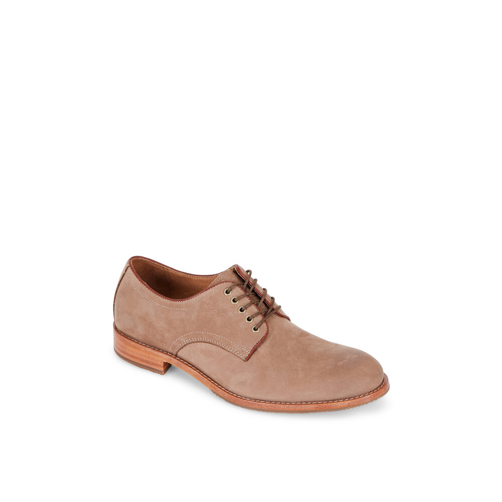 Trask Lewis Taupe Suede Derby Shoe