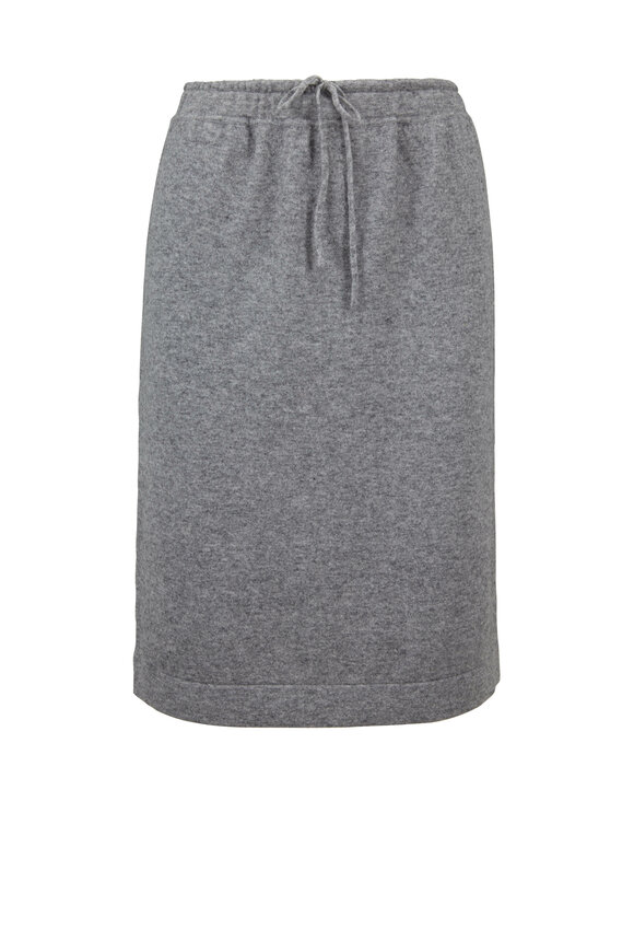 Vince - Sterling Wool & Cashmere Knit Drawstring Skirt 