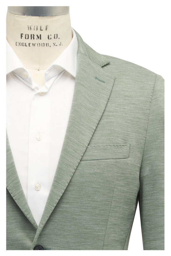 Maurizio Baldassari Mint Wool Jersey Sportcoat