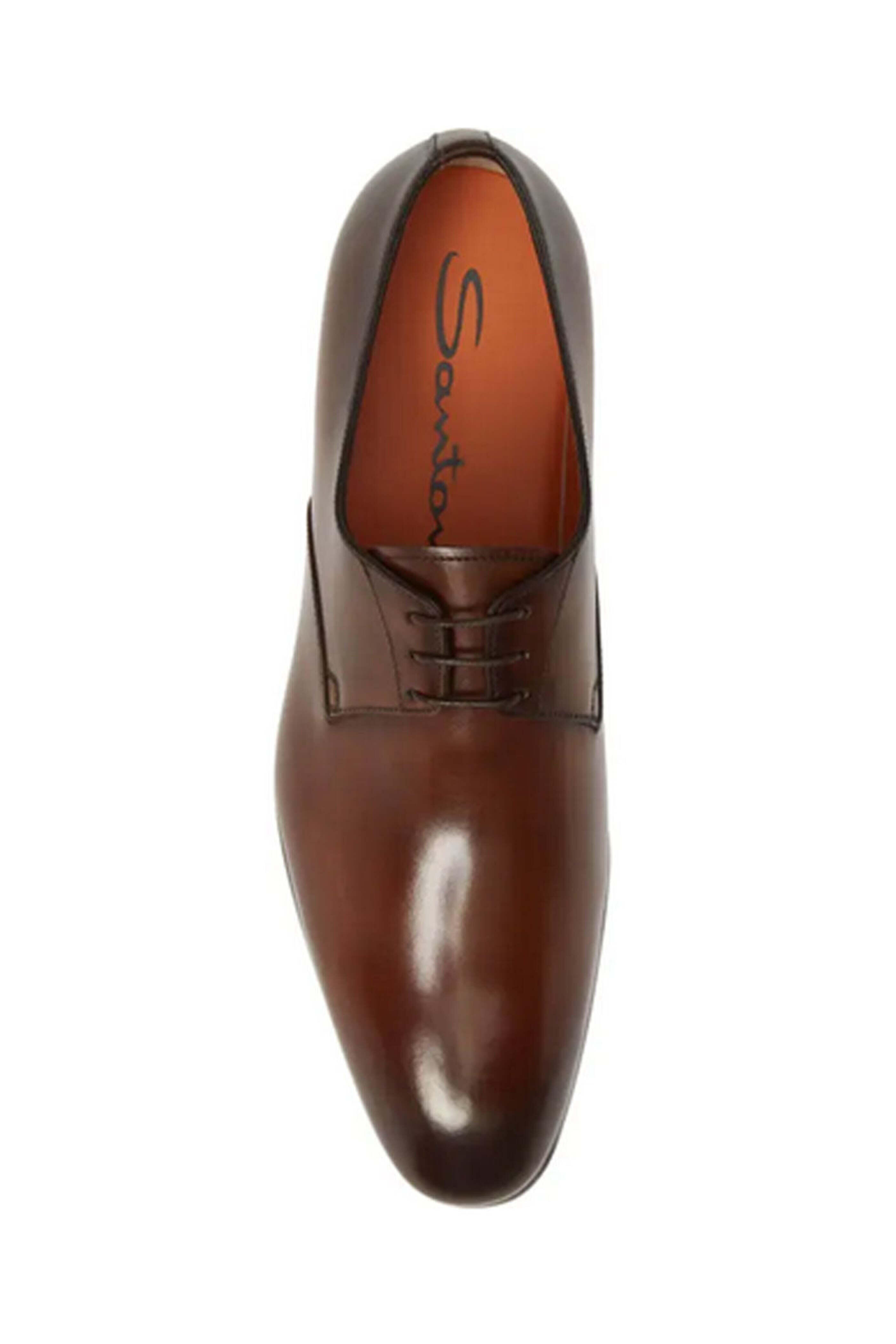 Santoni - Induct Plain Derby Shoe in Brown