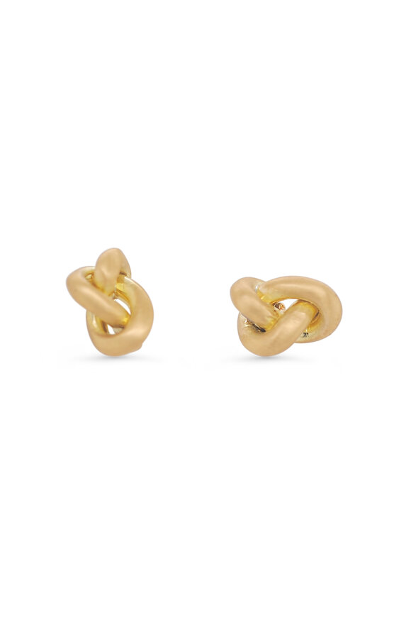 Kali Zoe 18k Yellow Gold Knot Stud Earring - view 1