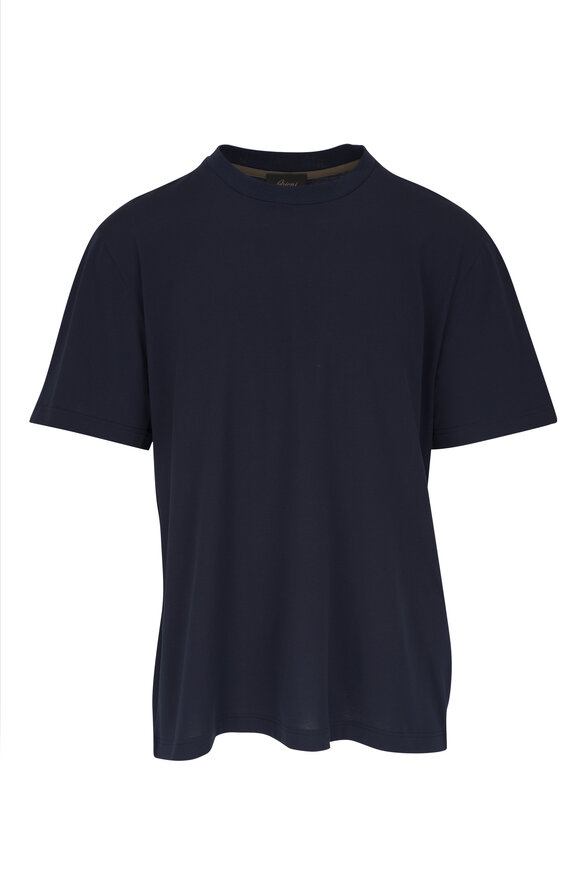 Brioni Navy Cotton T-Shirt 