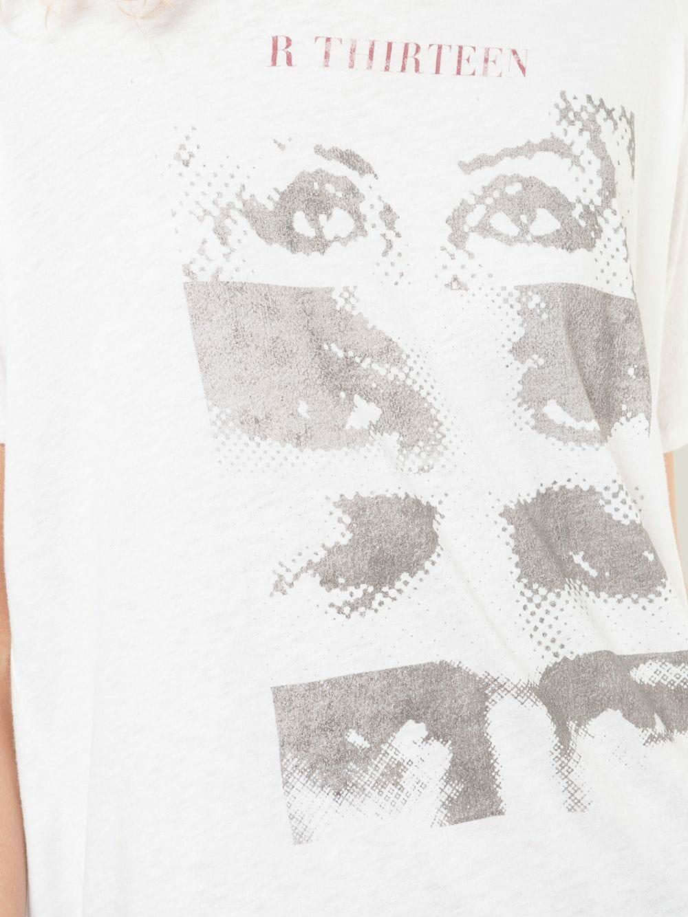 R13 White Logo Eyes Boy T Shirt Mitchell Stores