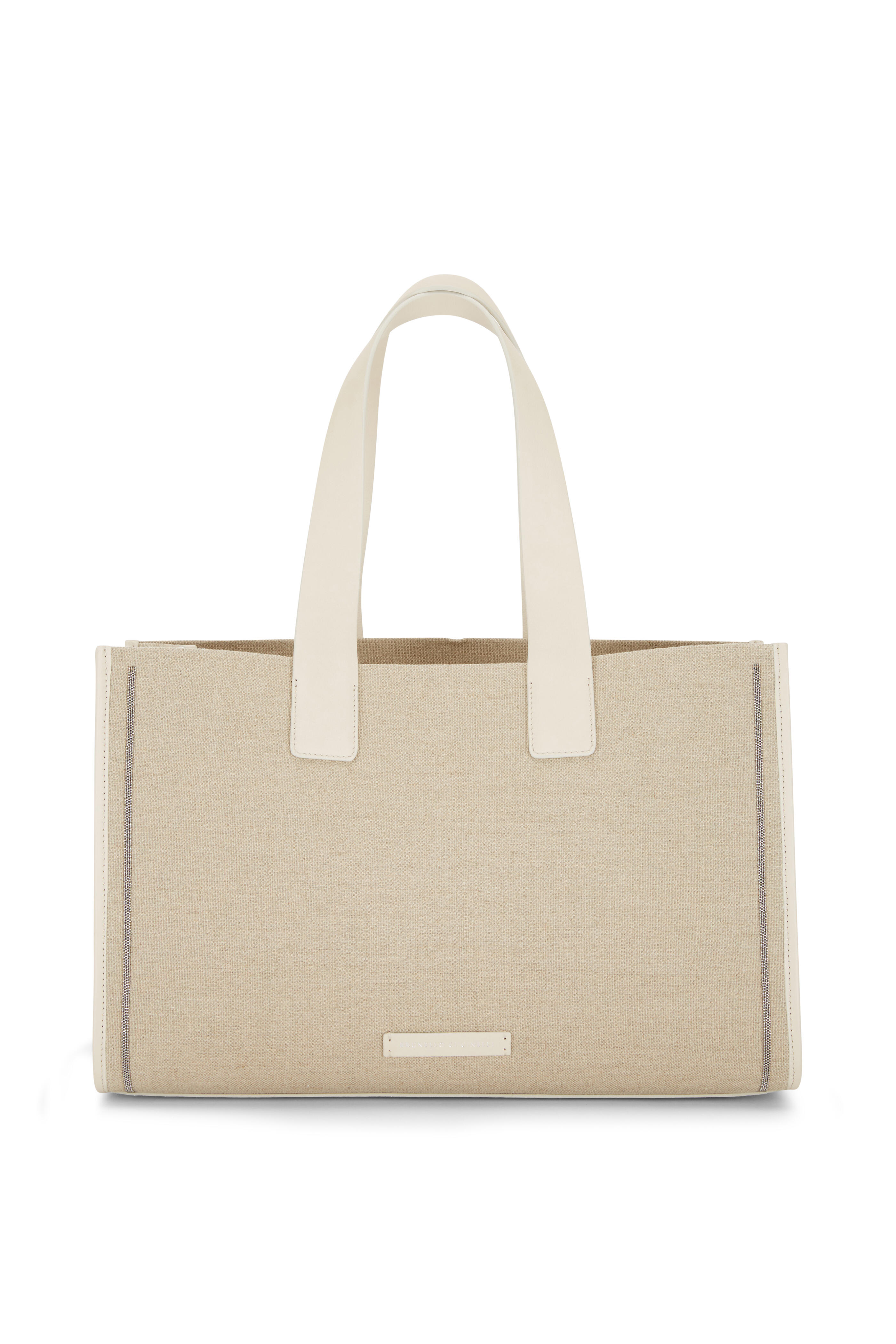 Brunello Cucinelli - Corda Natural Linen & Leather Tote Bag