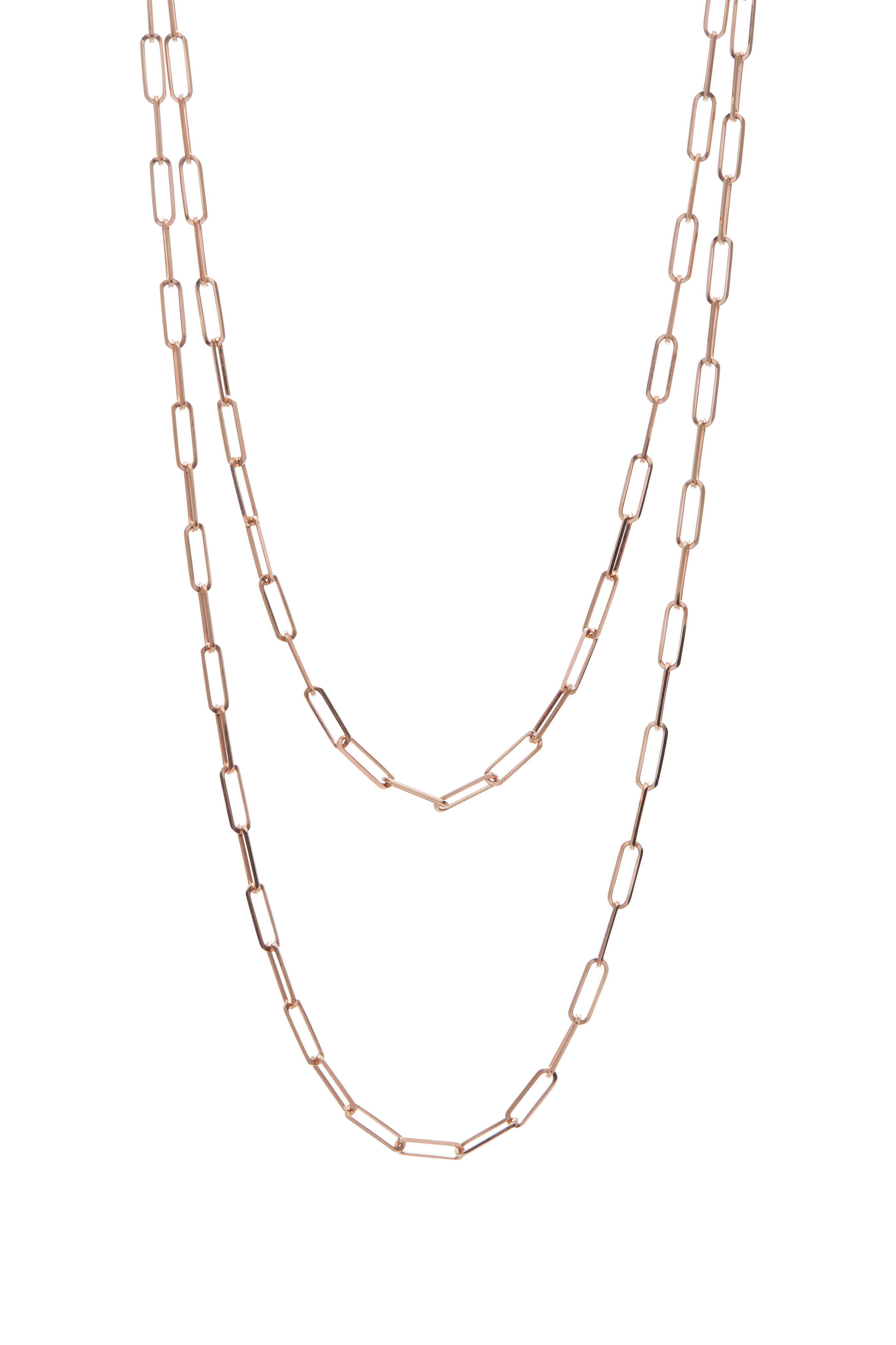 Genevieve Lau - 14K Rose Gold Rectangle Link Chain