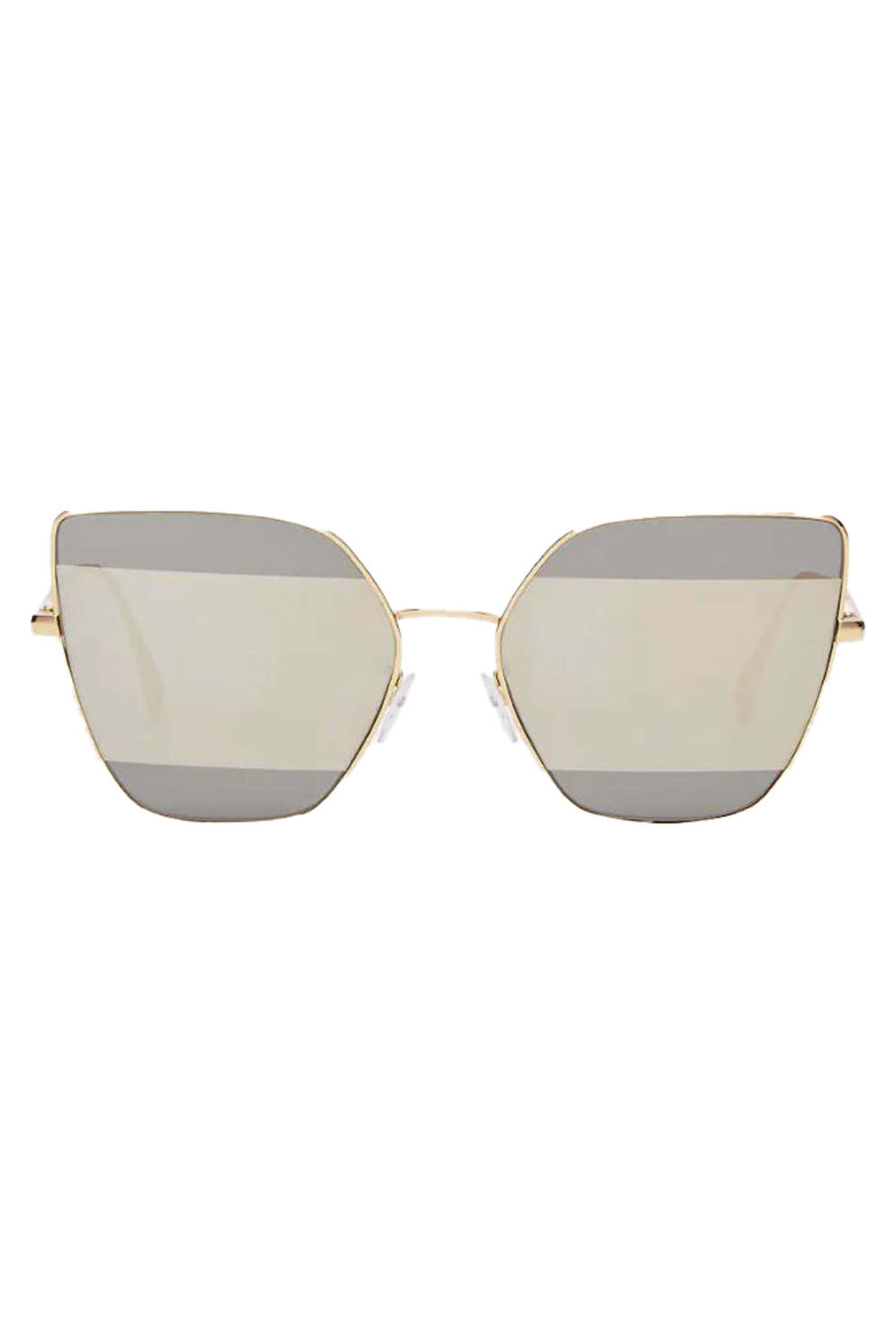 Fendi Sunglasses - Stripes Sunglasses in Gold and Black