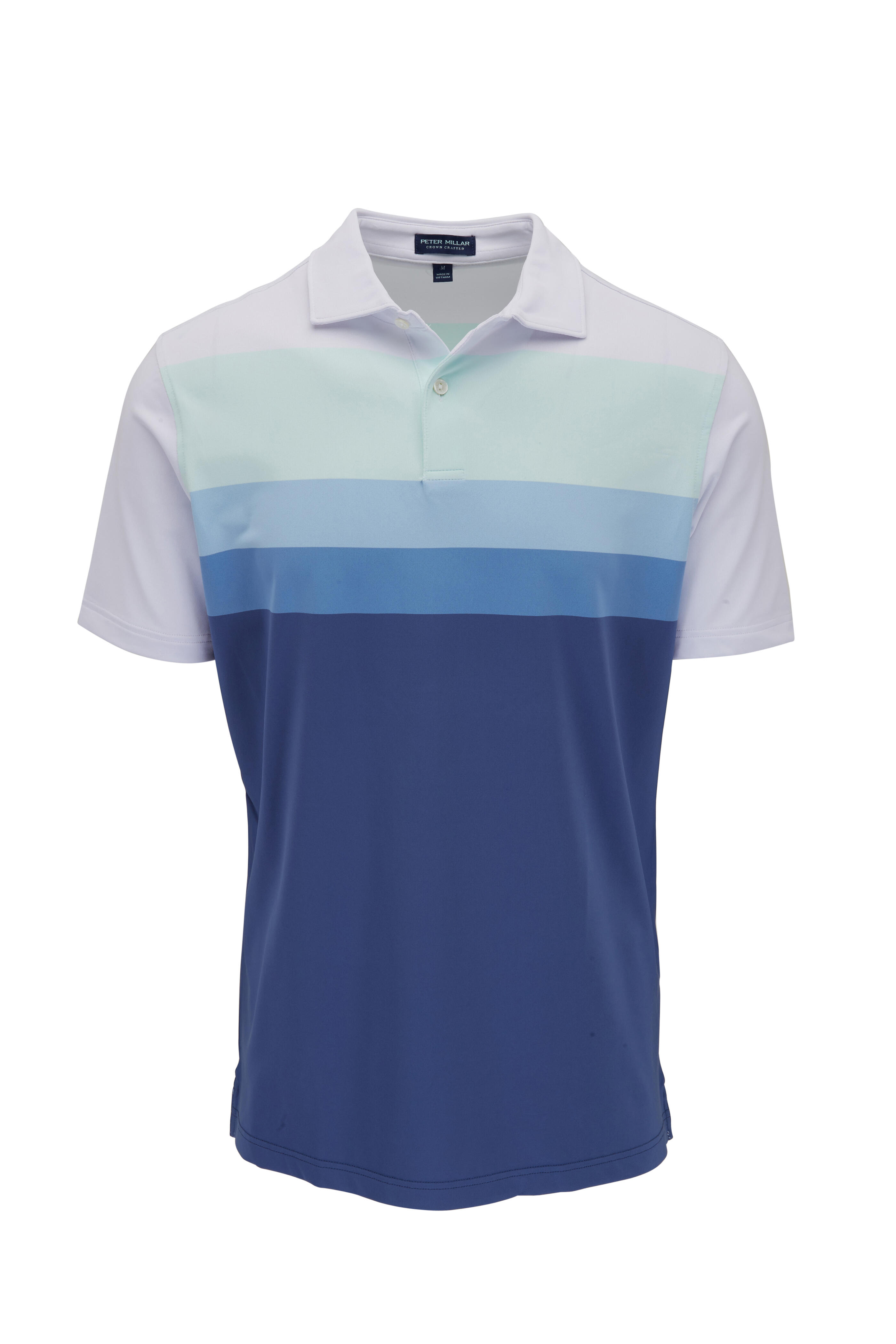 Peter Millar Edwin Spread Collar Jersey Polo in White for Men