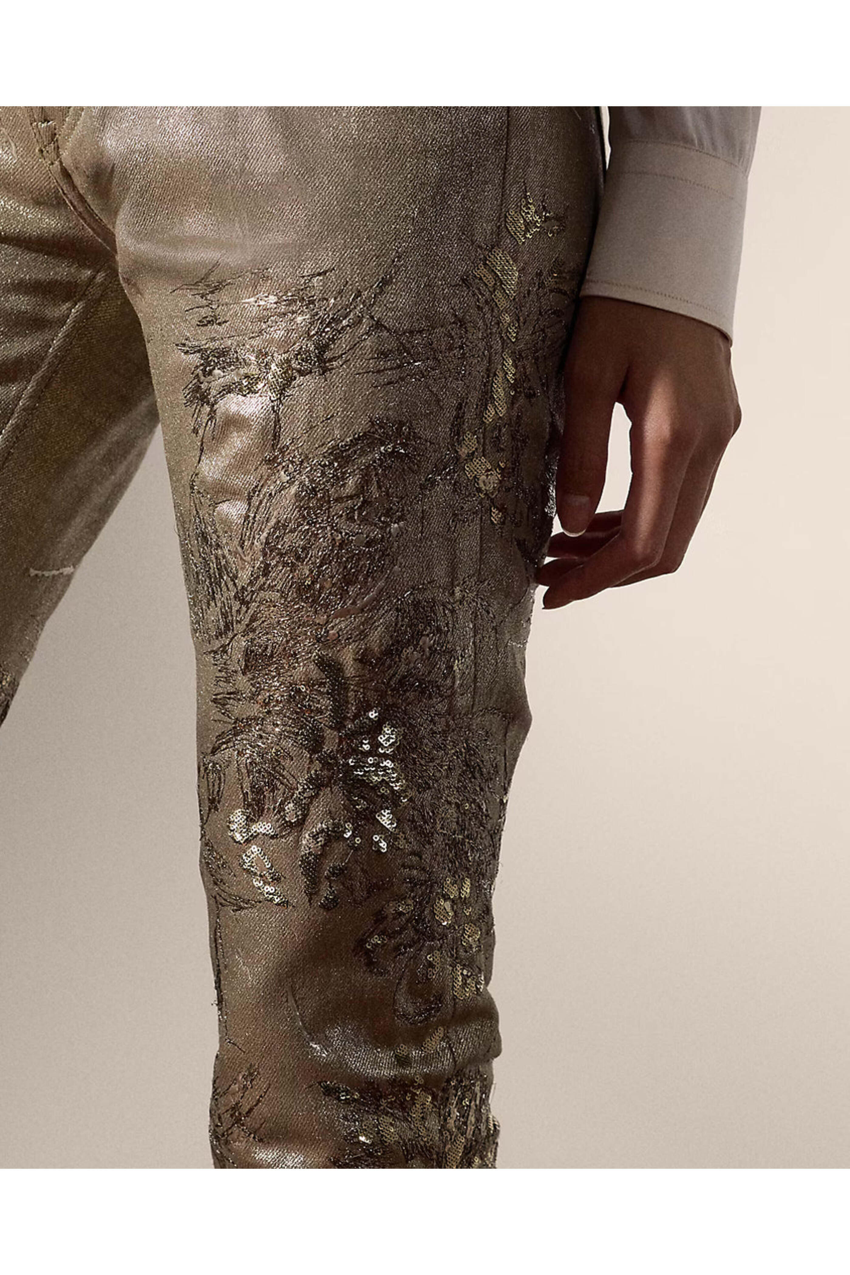 Ralph Lauren - Slim Embellished Skinny Jean in Champagne