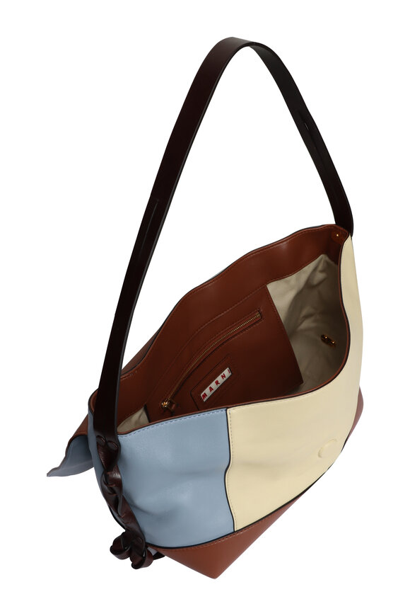 Marni Tricolor Pod Baguette Leather Top Handle Bag - view 4