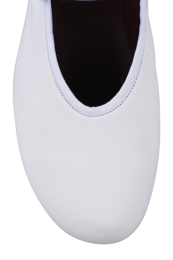 The Row Boheme White Mary Jane Leather Flat - view 4