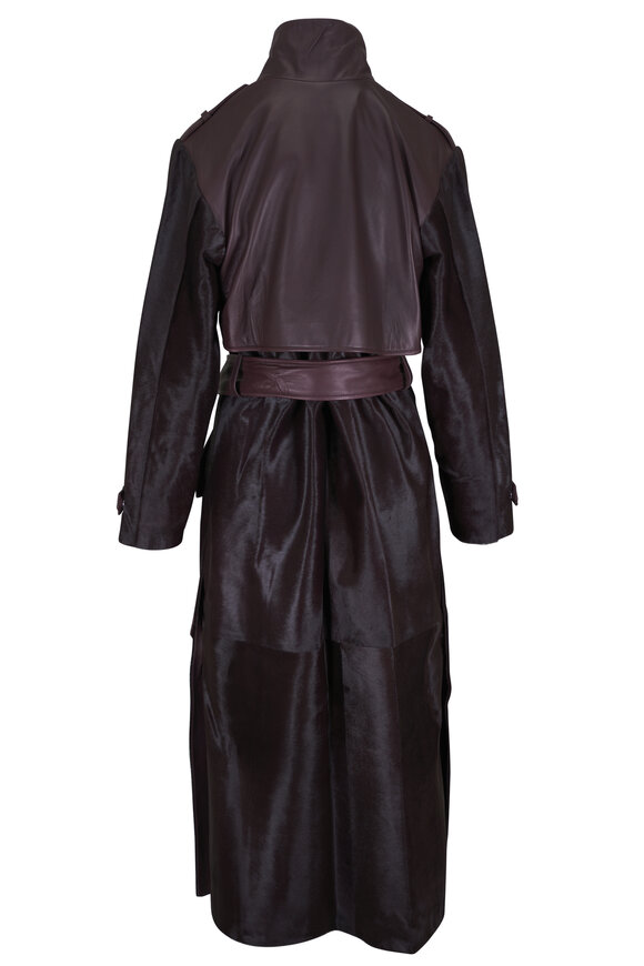 TWP Forget Me Not Deep Red Belted Coat - view 3