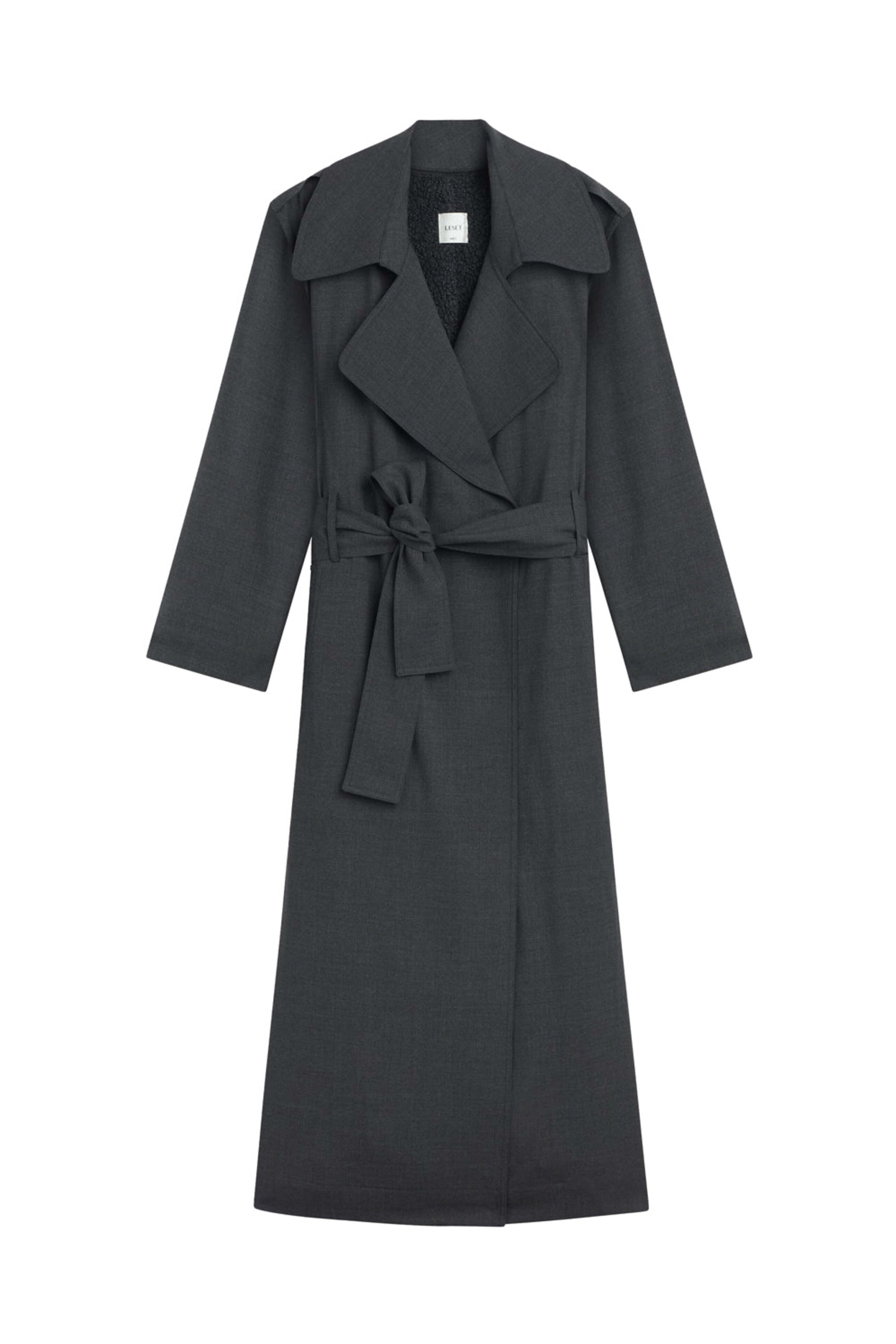 Leset - Charcoal Melange Jane Trench Coat