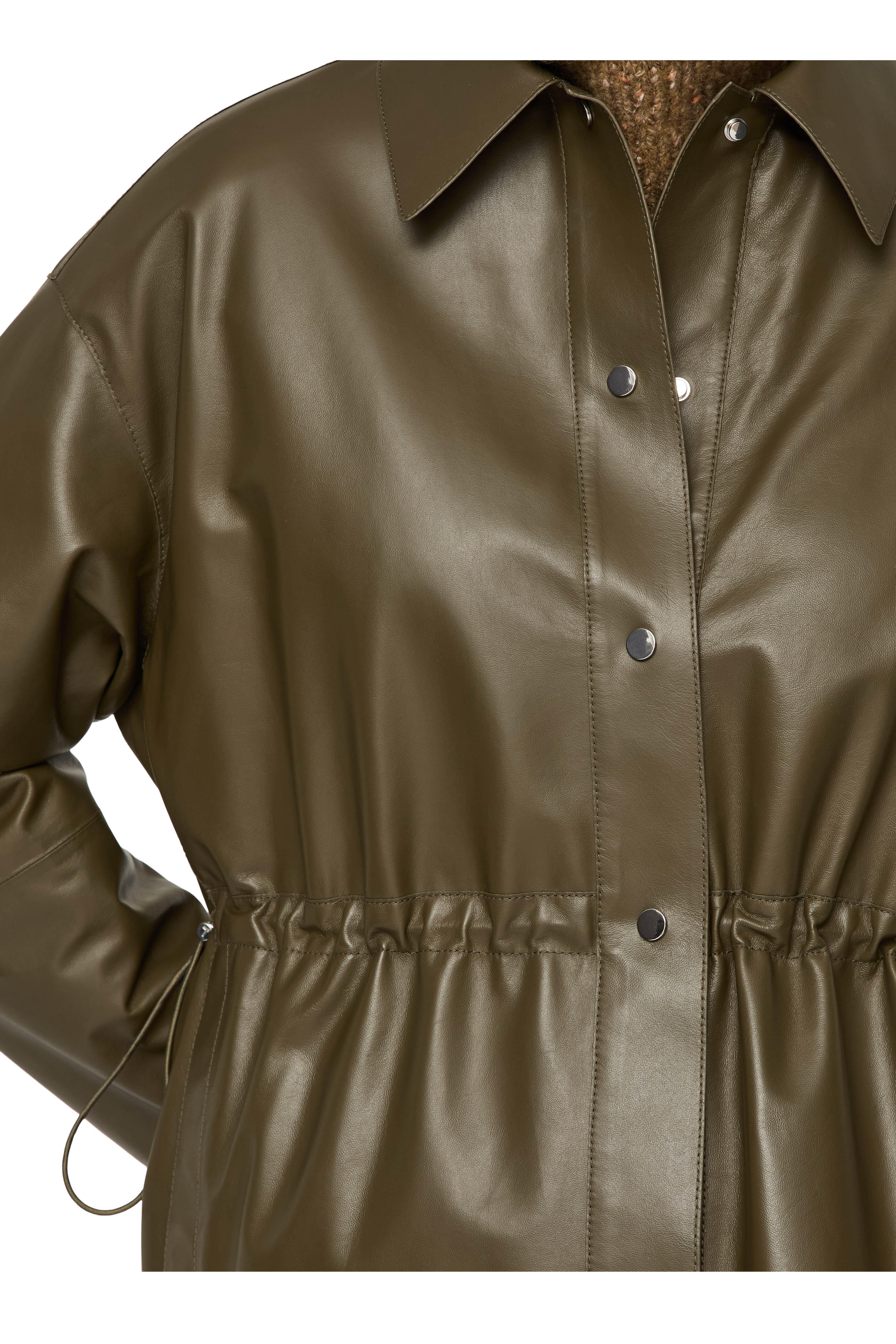 Lafayette 148 New York - Hickory Tech Twill Gathered Waist Oversized Jacket