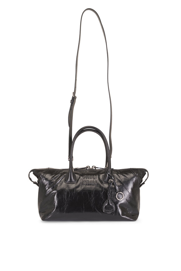 Miu Miu Black Shiny Leather Shoulder Bag - view 5