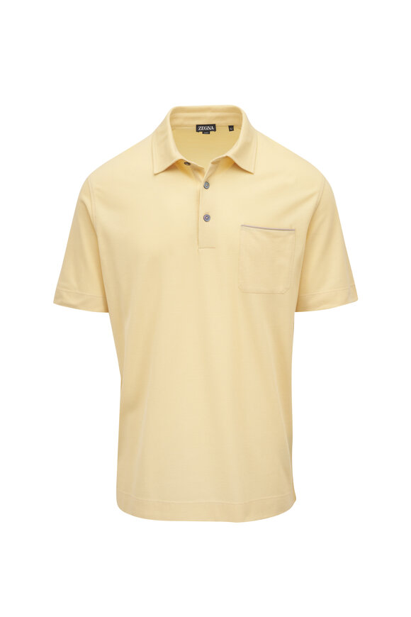 Zegna Yellow Cotton Piqué Polo