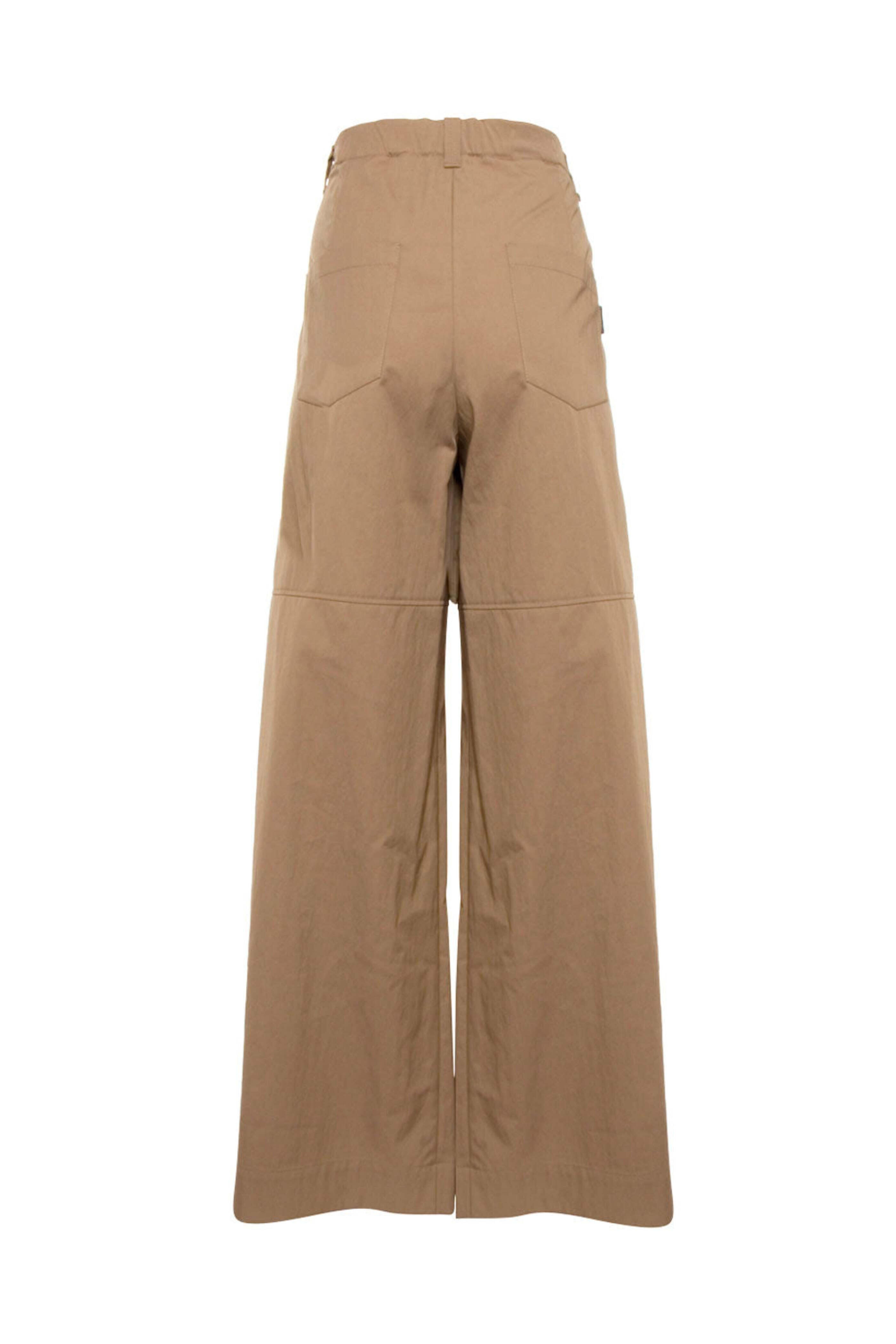 Brunello Cucinelli - Dark Tan Elastic Waist Palazzo Pants
