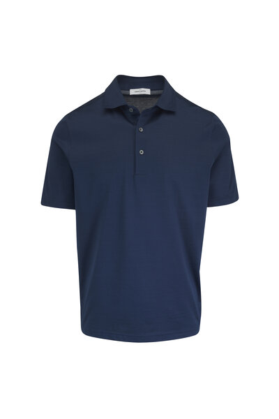 Loro Piana - Regatta Navy Cotton Polo | Mitchell Stores