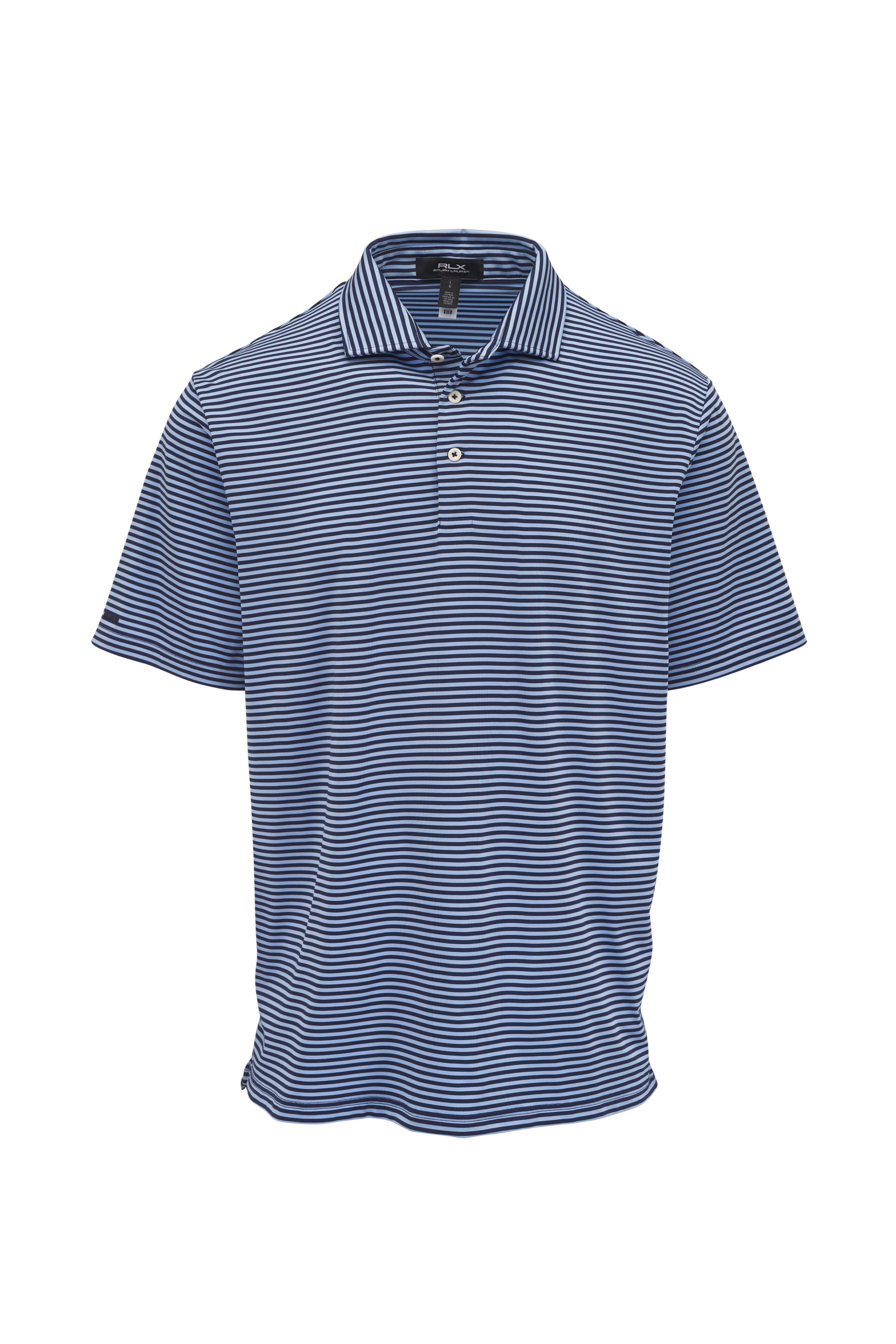 RLX Ralph Lauren - Airflow Navy & Blue Stripe Jersey Polo