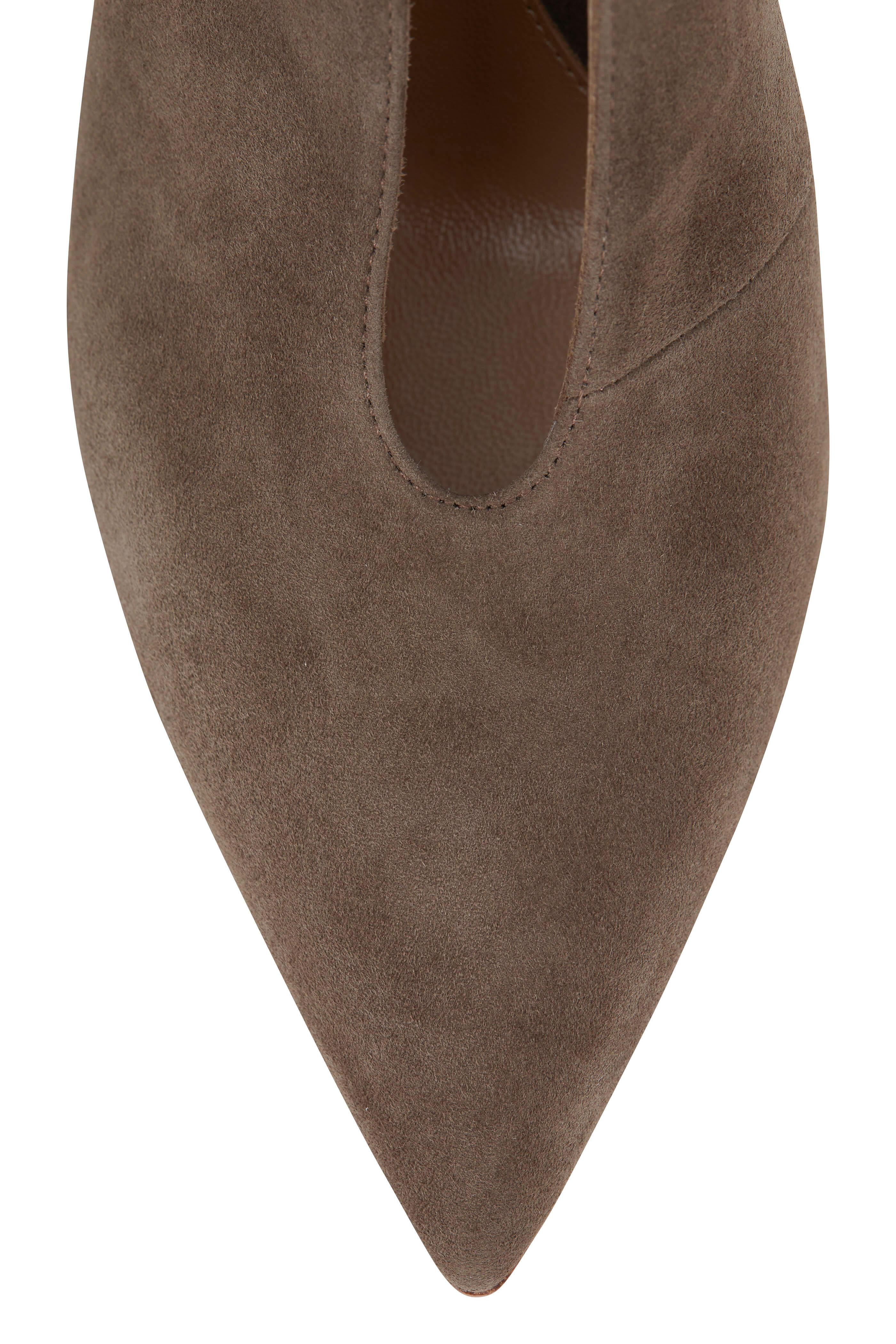 【関税&送料込】Gianvito Rossi Pump In Suede Gianvito Rossi - Piper Burgundy Suede Pump, 45mm