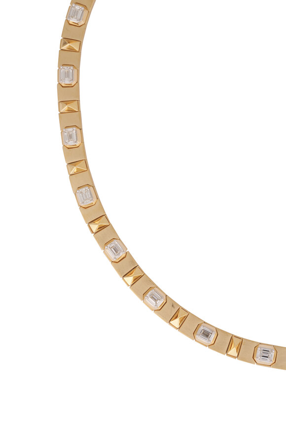 Mariani 18k Yellow Gold Augusta Diamond Collar Necklace - view 2