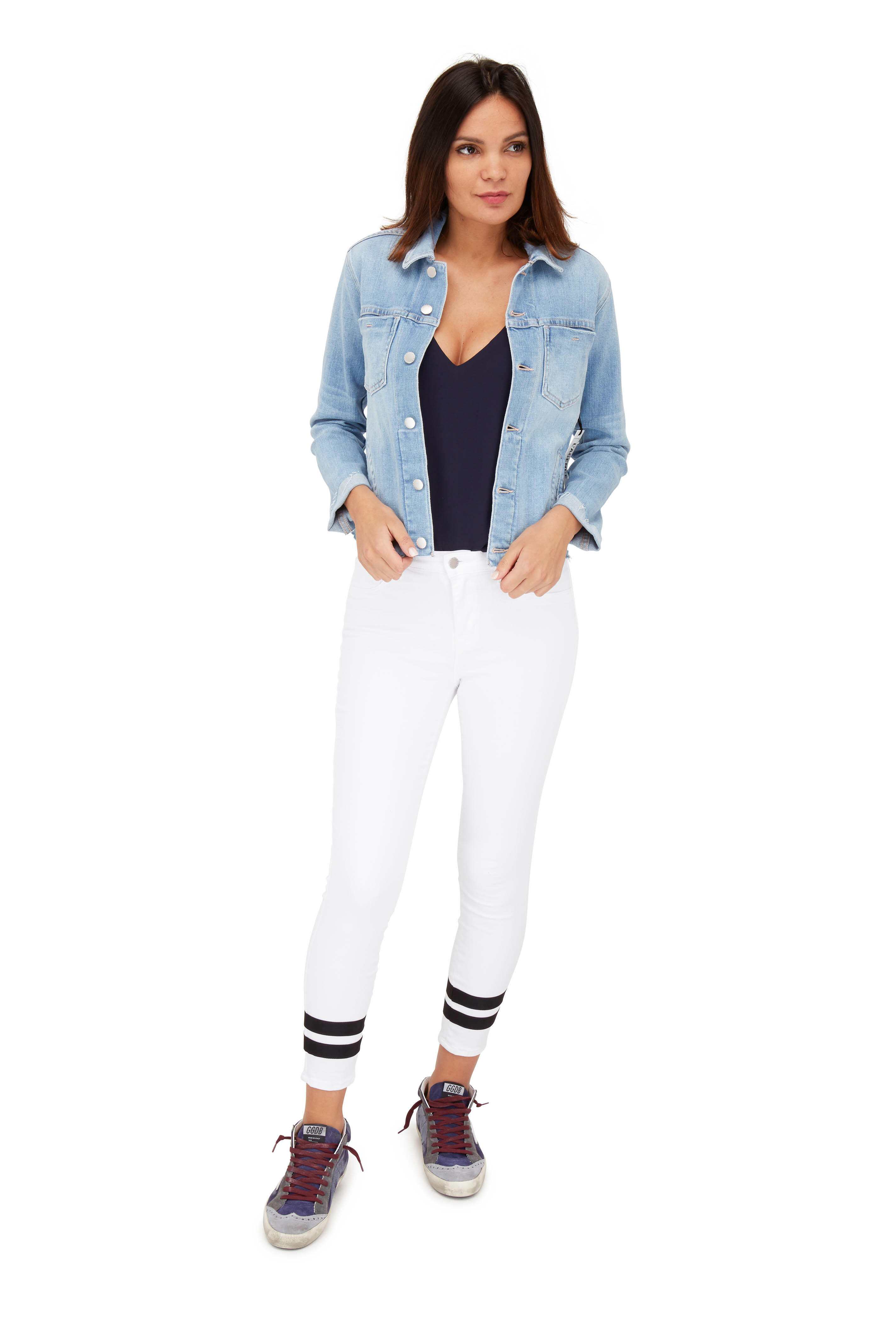 L'Agence - Janelle Blue Cloud Denim Jacket