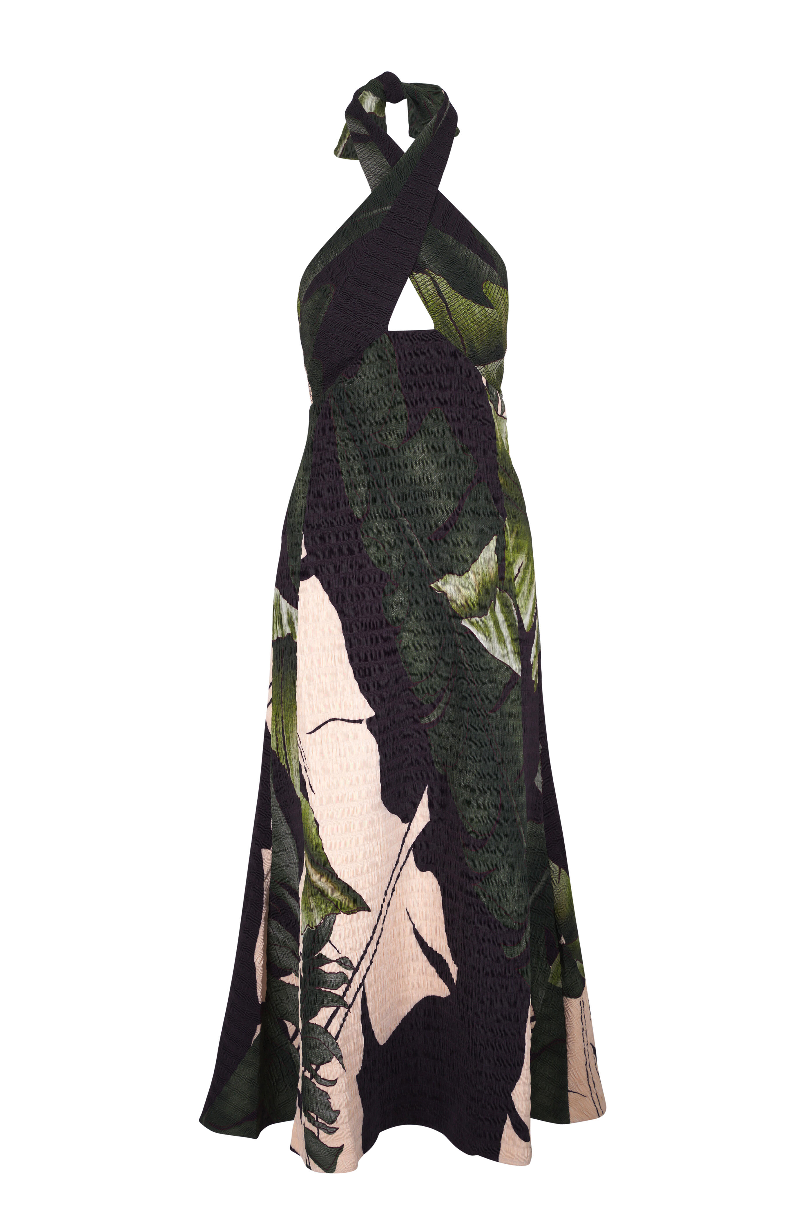 Johanna Ortiz - Elegant Expedition Green Multi Midi Dress