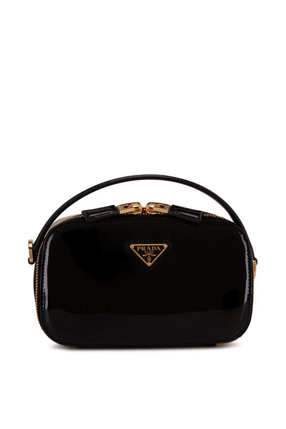 Prada - Odette Black Patent Leather Mini Bag 