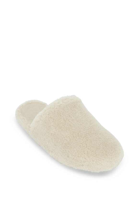 Loro Piana Wintercozy Cashmere Fur Slipper